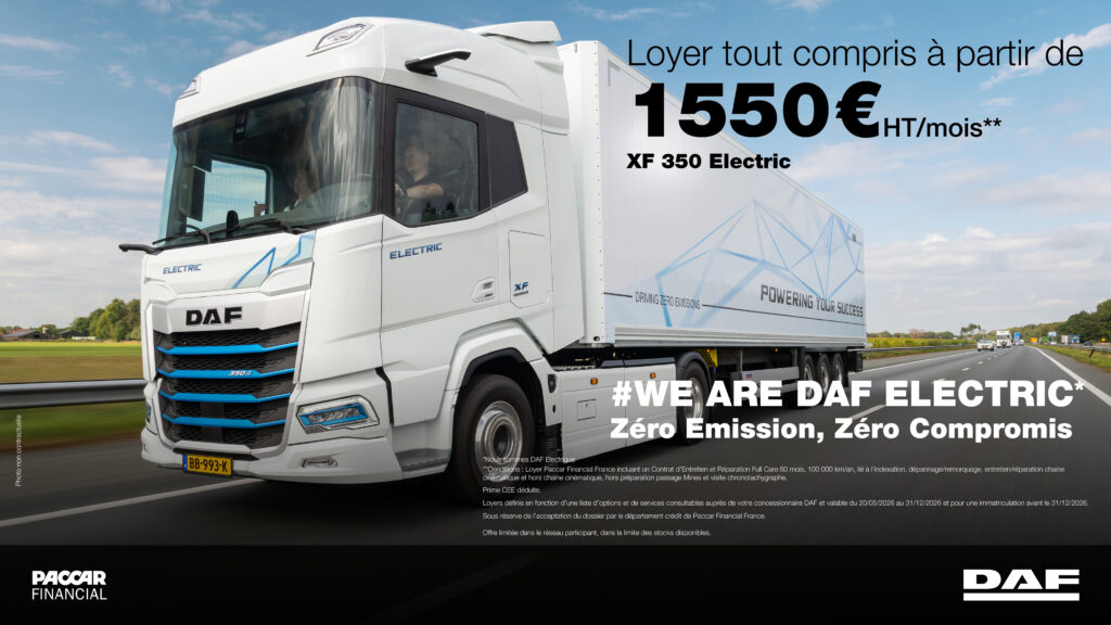 Offre DAF XF 350 Electric à partir de 1 550 € HT/mois tout compris